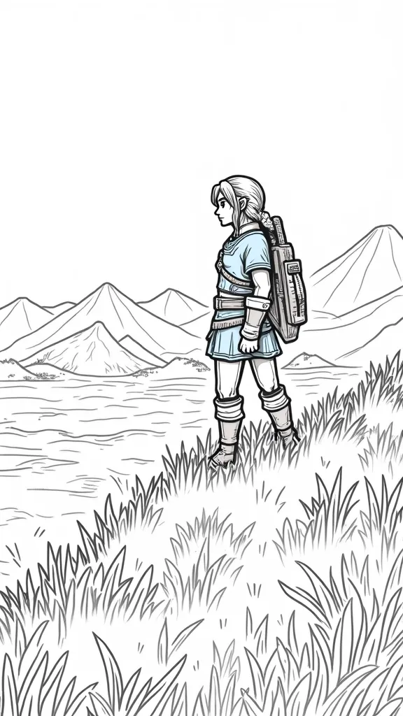 Legend of Zelda Breath of the Wild Link Coloring Pages